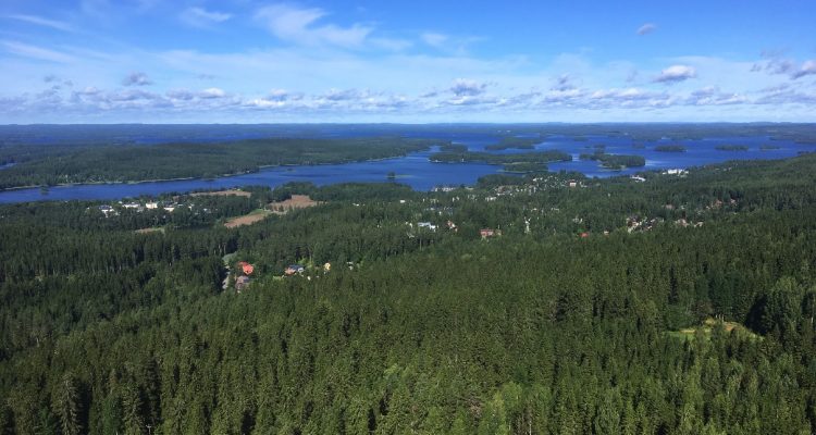 A View from Puijo Tower in Kuopio Finland