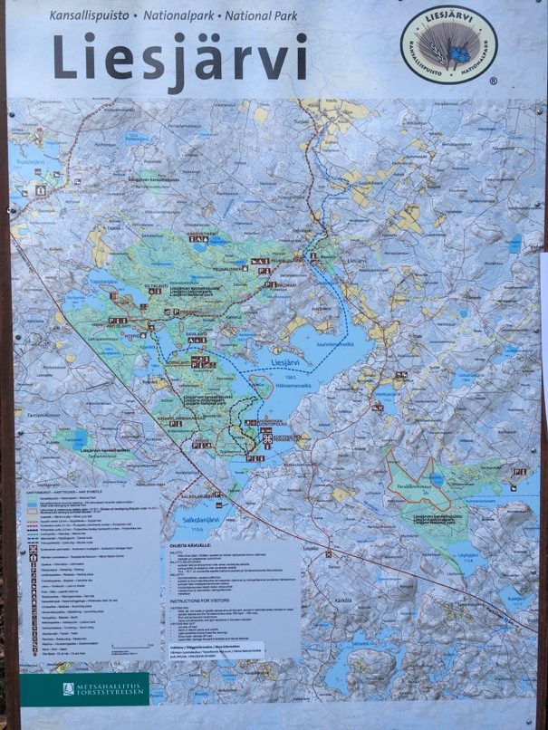 Liesjärvi trails map
