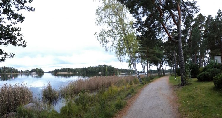 Rantaraitti seaside promenade and waterfront walkway in Espoo, in Finland's capital area