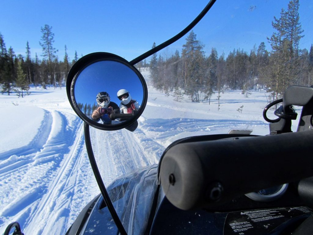 Snowmobiling in Lapland