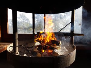 Fireplace close-up