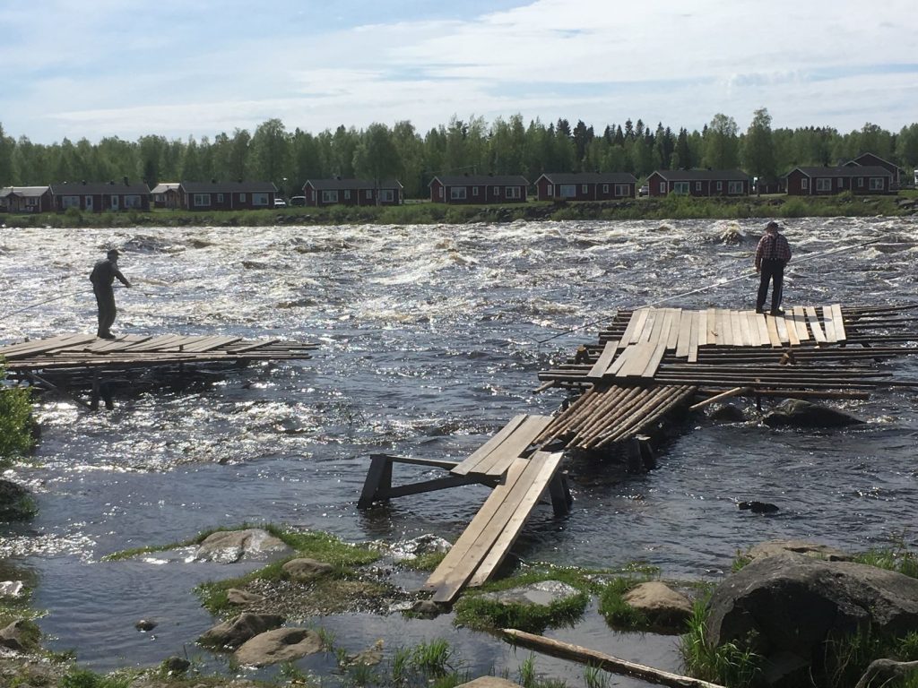 Traditional fishing at Kukkolankoski