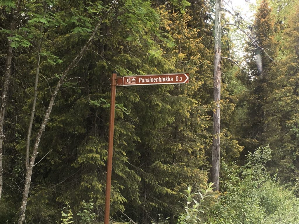 Punainenhiekka Pallasjärvi sign