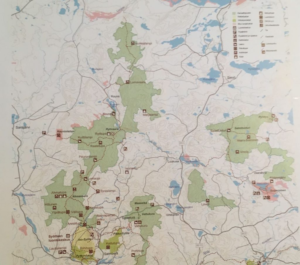 Syöte National Park map