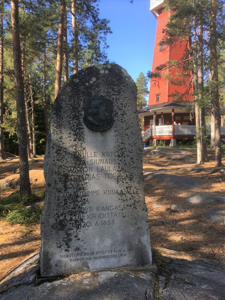 Topelius memorial stone at Haralanharju