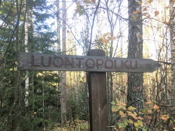 Nature trail sign