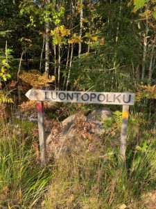 Bergvik nature trail sign