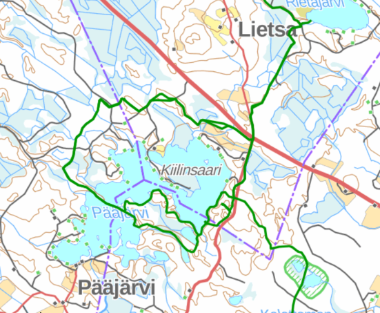 Pääjärvi map small