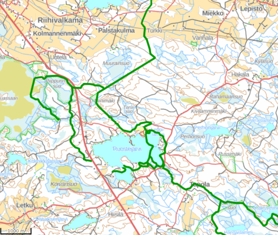 Ruostejärvi map 