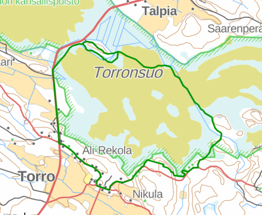 Torronsuo map