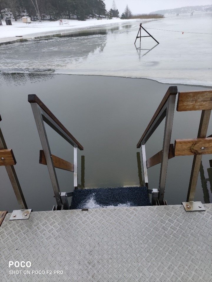 Ice swimming hole