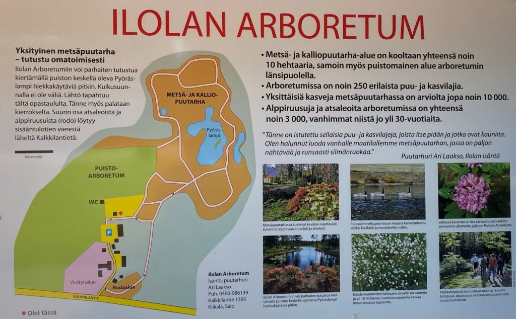 Ilola Arboretum map