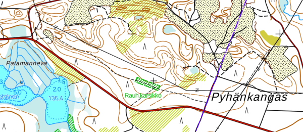 Map of Pyhäkangas karsikko