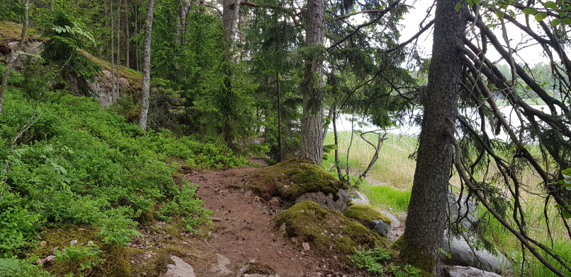 Hiking route at Talosaari Husö in Östersundom, Helsinki