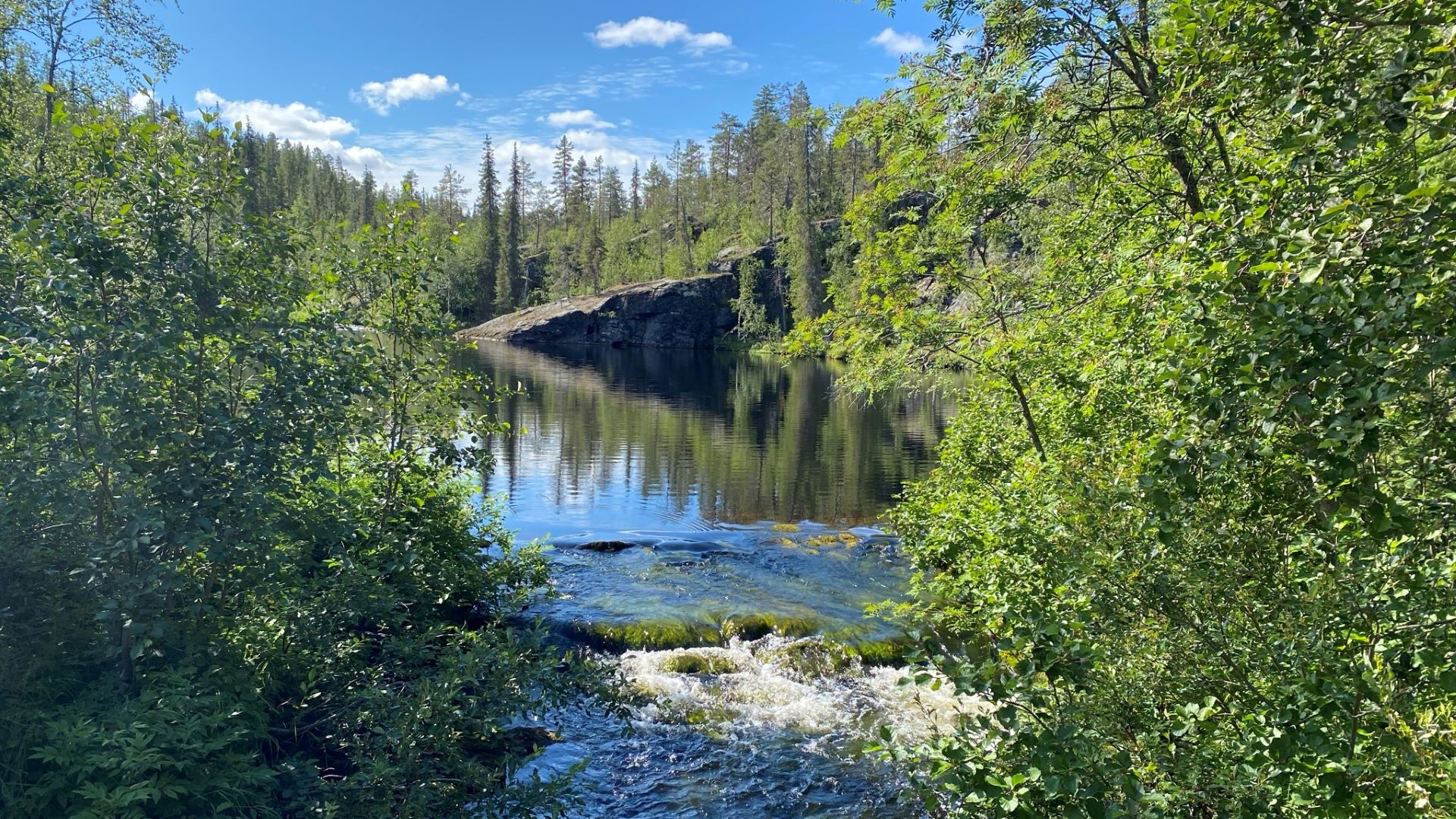 Pyhäjoki nature trail in Pallas