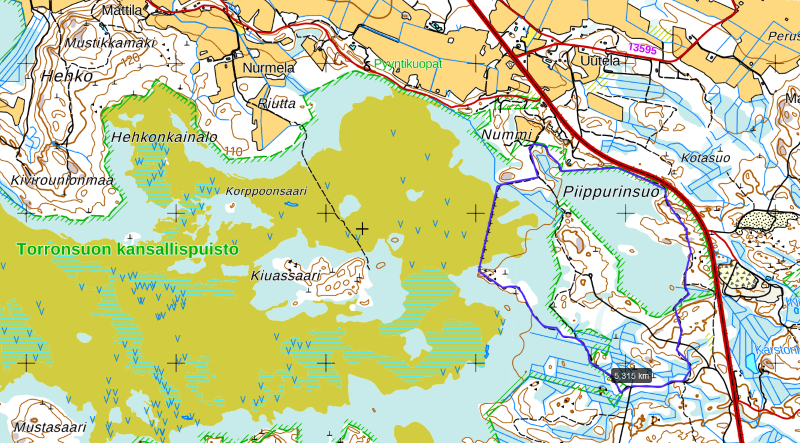 Piippurinsuo trail map