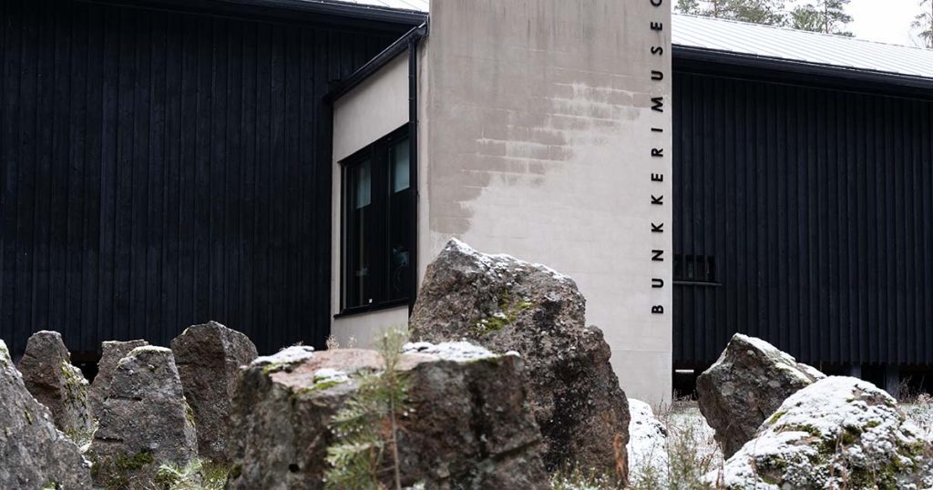 Bunker museum facade and sign.