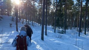 Exploring Hiekkahelmi trail in Paimio