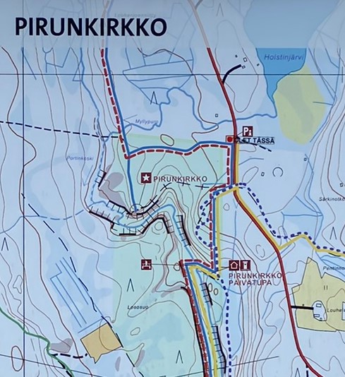 Map of Pirunkirkko / Devil's church of Puolanka