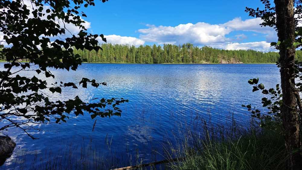 Vilkaharju nature trail lake view