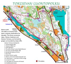 Toriseva Virrat rotkojärvi gorge lake ravine luontopolku nature path