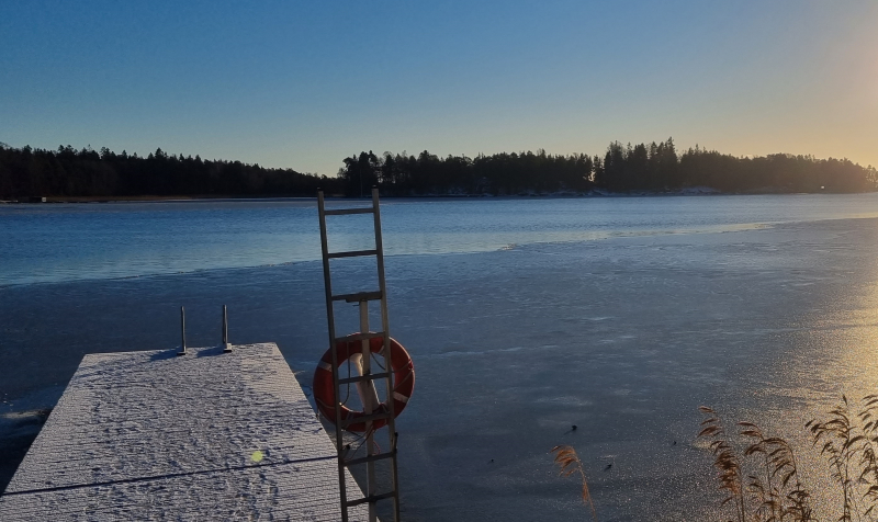 Freezing Baltic Sea coast